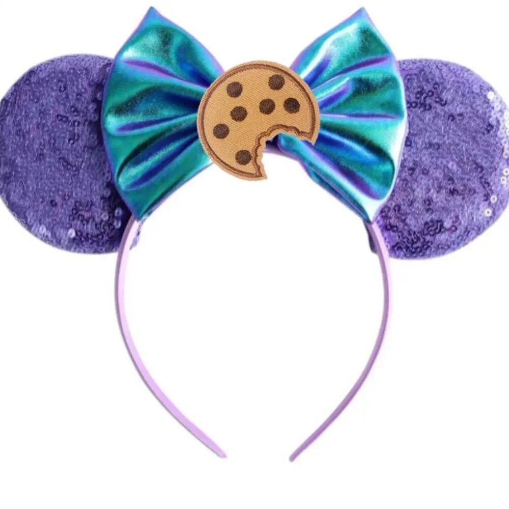 Cookies and Milk Headband Ears Bow Sesame Birthday Cookie Monster Dress outfit